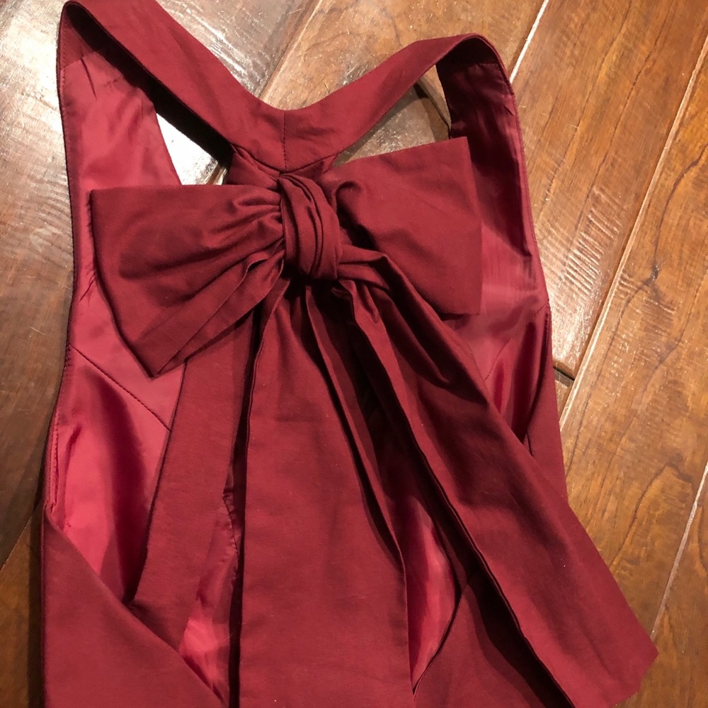 Burgundy Lauren James Bow Augusta Dress